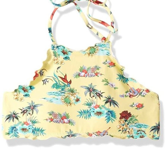 Girls High Neck Hawaiian Hula Bikini Swimsuit NWT Size 12